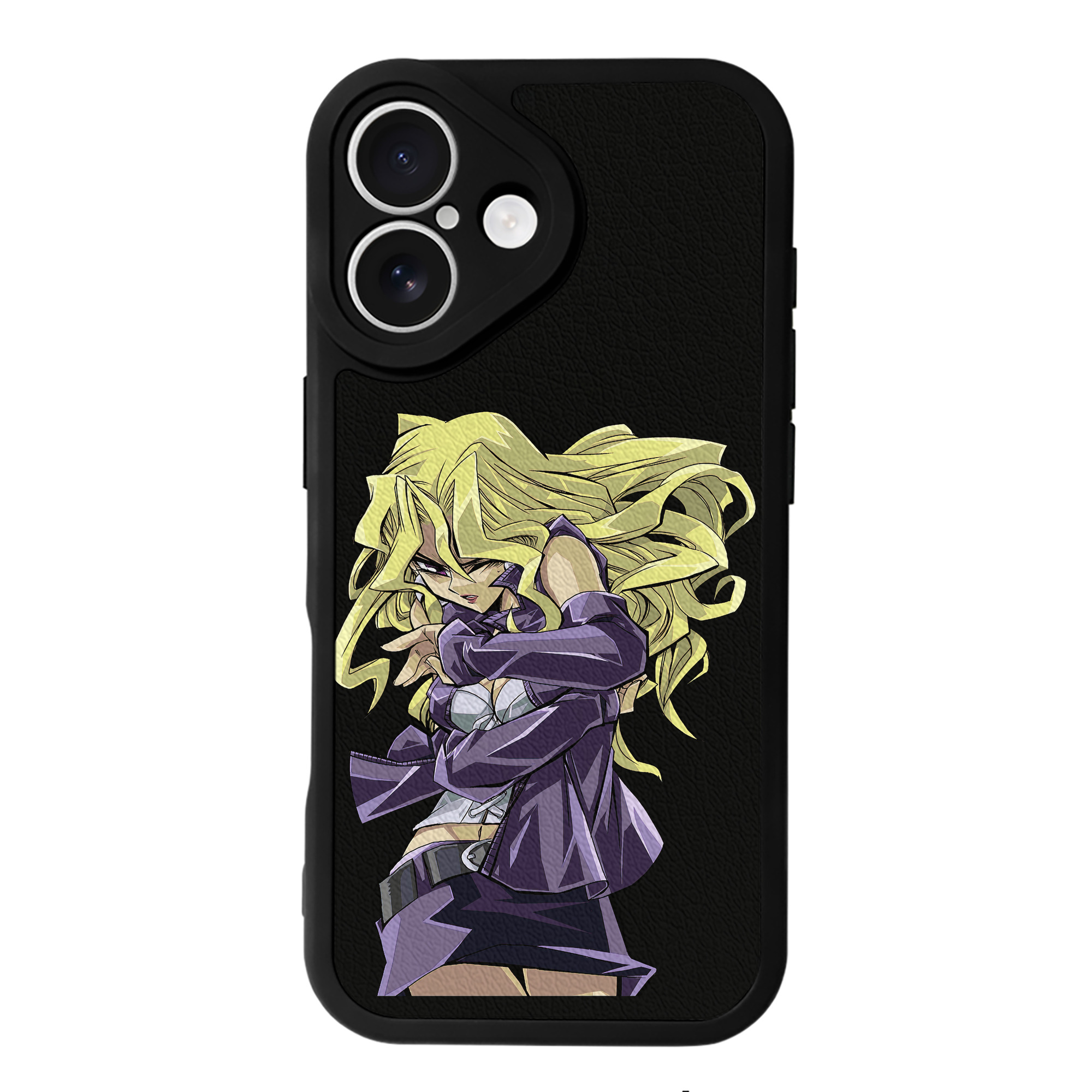 （画像用） 遊☆戯☆王 Yu-Gi-Oh! 【iPhone 16シリーズ対応】シリコンスマホケース（レザー調） 材質：シリコン